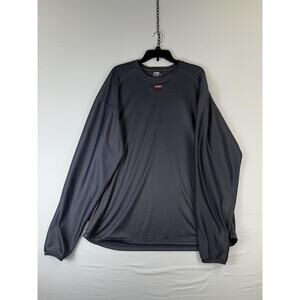 Rawlings Shirt Mens 2XL Gray Long Sleeve Performance Pullover Athletic UMS